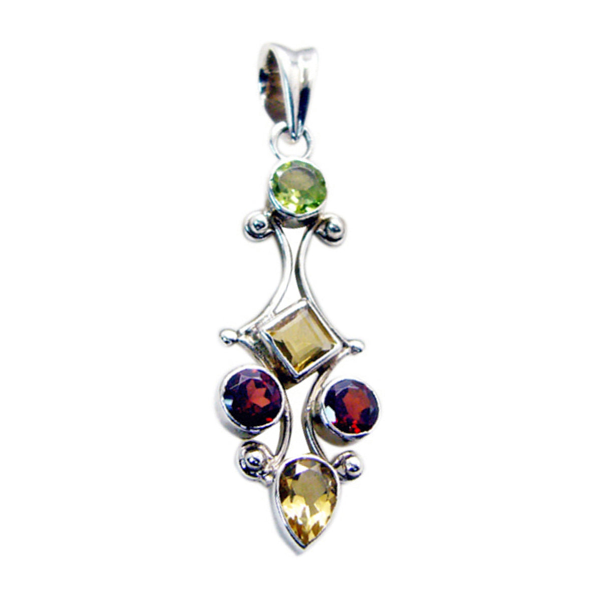 Ellie Multicolor Gemstone Pendant for Every Occasion Multi Stone multicolor Multicolor
