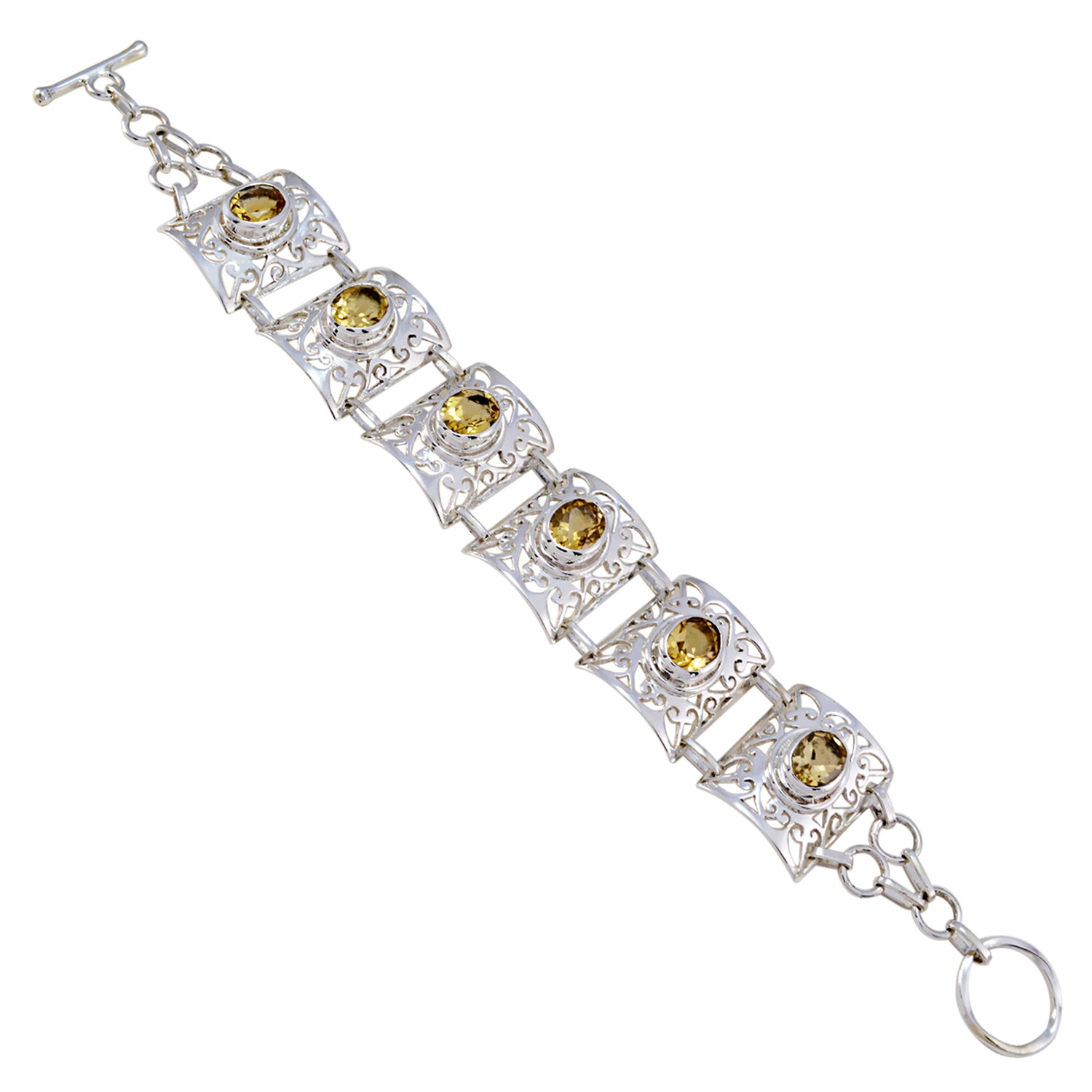 Aaliyah Gemstone Statement Bracelet for Every Occasion Citrine Yellow