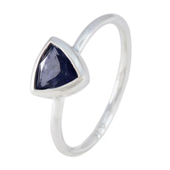Zazlle Geometric Blue Solitaire Ring for Everyday Glam