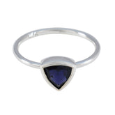 Zazlle Geometric Blue Solitaire Ring for Everyday Glam Iolite Blue