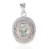 Julia Geometric Statement Jewelry Pendant - Stylish Charm Green Amethyst Light Green Light Green