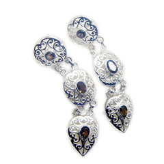 Giulia Brown Dangle Earrings - Chic Silver Jewelry