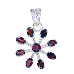 Giulia Heart Pendant - Stylish Gemstone Jewelry Garnet Red Red