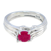 Ananya Glamorous Red Solitaire Ring Indian Ruby Red