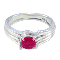 Ananya Glamorous Red Solitaire Ring Indian Ruby Red