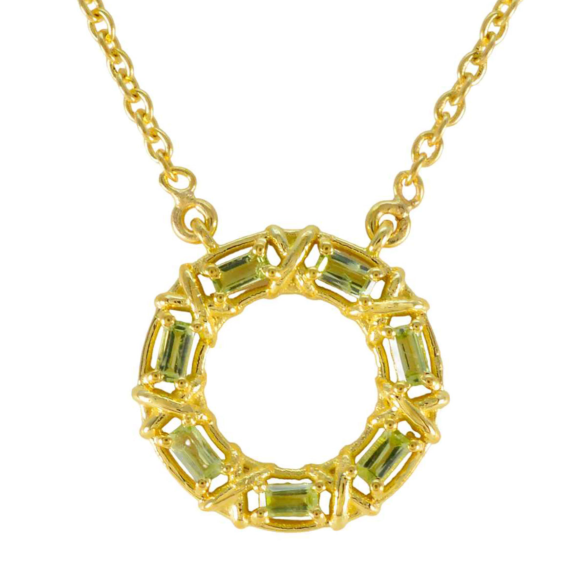 Zoe Green Statement Pendant Necklace for Every Occasion Peridot Green Green