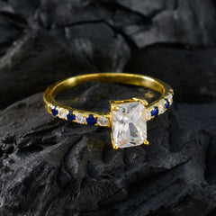 Valentina Abstract Blue Halo Ring with Gemstones