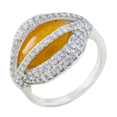 Natcha Golden Halo Statement Ring with Gemstone Accent