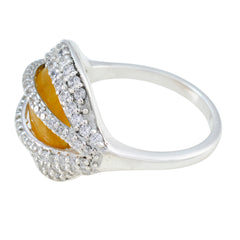 Natcha Golden Halo Statement Ring with Gemstone Accent