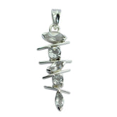 Joaquina Graceful Tiny Pendant Jewelry Silver Charm White CZ White White