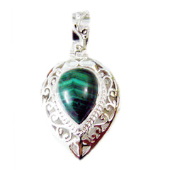 Aria Green Antique Statement Pendant with Malachite Malachite Green Green