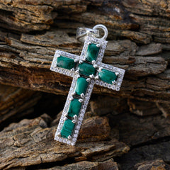 Katarina Green Cocktail Pendant with Emerald Stones