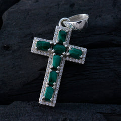 Katarina Green Cocktail Pendant with Emerald Stones