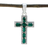 Katarina Green Cocktail Pendant with Emerald Stones Malachite Green Green