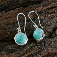 Carla Green Dangle Earrings in Gemstone Silver Setting