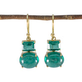 Ayesha Green Dangle Earrings with Gemstone Elegance Emerald CZ Green Dangle