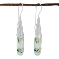 Rina Green Dangle Earrings for Stylish Everyday Wear Prehnite Green Dangle