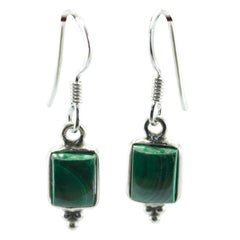 Lucia Green Dangle Earrings with Malachite Gemstone Malachite Green Dangle