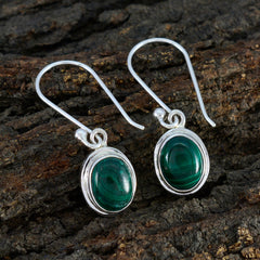 Julia Silver Green Dangle Earrings for Everyday Glam