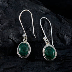 Julia Silver Green Dangle Earrings for Everyday Glam