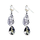 Laura Green Dangle Earrings with Elegant Design Green Amethyst Green Dangle