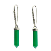 Lourdes Green Dangle Earrings for Everyday Glam Green Onyx Green Dangle