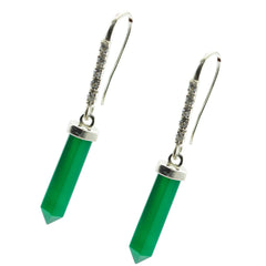 Lourdes Green Dangle Earrings for Everyday Glam