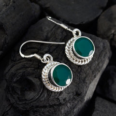 Joaquina Green Dangle Earrings with Elegant Design