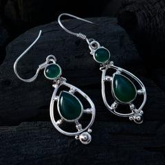 Camila Green Dangle Earrings with Gemstone Accent
