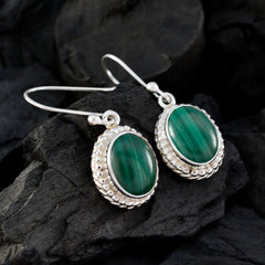 Layla Green Dangle Earrings with Malachite Charm
