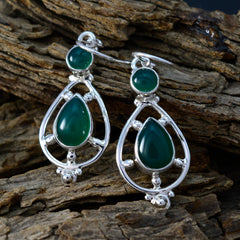 Camila Green Dangle Earrings with Gemstone Accent