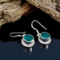 Joaquina Green Dangle Earrings with Elegant Design