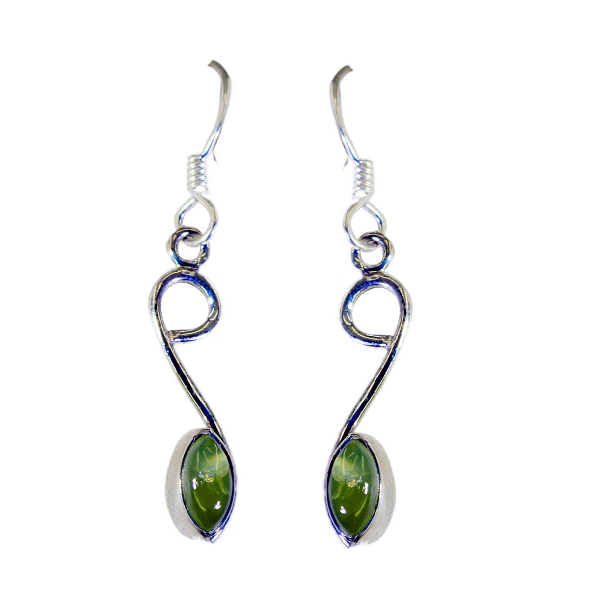 Ivana Green Dangle Earrings for Everyday Elegance Peridot Green Dangle
