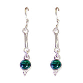 Maya Green Dangle Earrings with Stylish Design Malachite Green Dangle