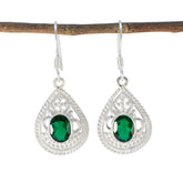 Naomi Green Dangle Earrings with Elegant Design Emerald CZ Green Dangle