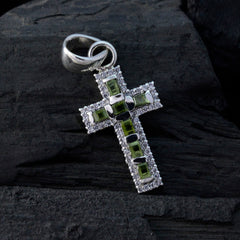 Katharina Green Diamond Dainty Pendant Cross Necklace