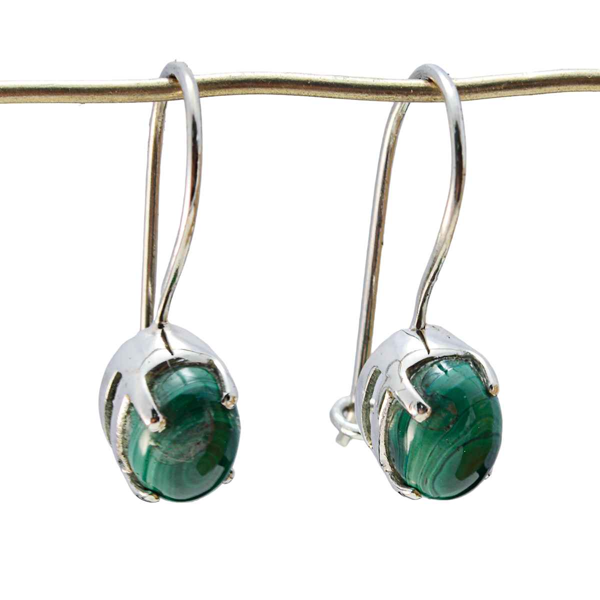 Layla Green Featherlight Dangle Earrings for Chic Style Malachite Green Dangle