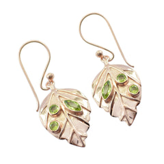 Katarina Green Featherlight Earrings in Leaf Design