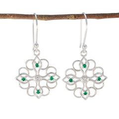 Soo-jin Green Featherlight Earrings with Gemstone Accent Emerald CZ Green Dangle