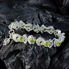 Violet Green Gemstone Bracelet with Elegant Design