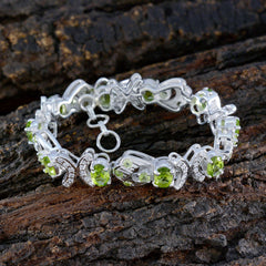 Violet Green Gemstone Bracelet with Elegant Design