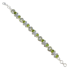 Violet Green Gemstone Bracelet with Elegant Design