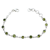 Isabelle Green Gemstone Bracelet for Elegant Style Peridot Green