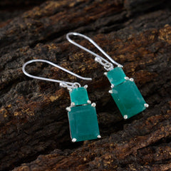 Sara Green Gemstone Dangle Earrings for Everyday Glam