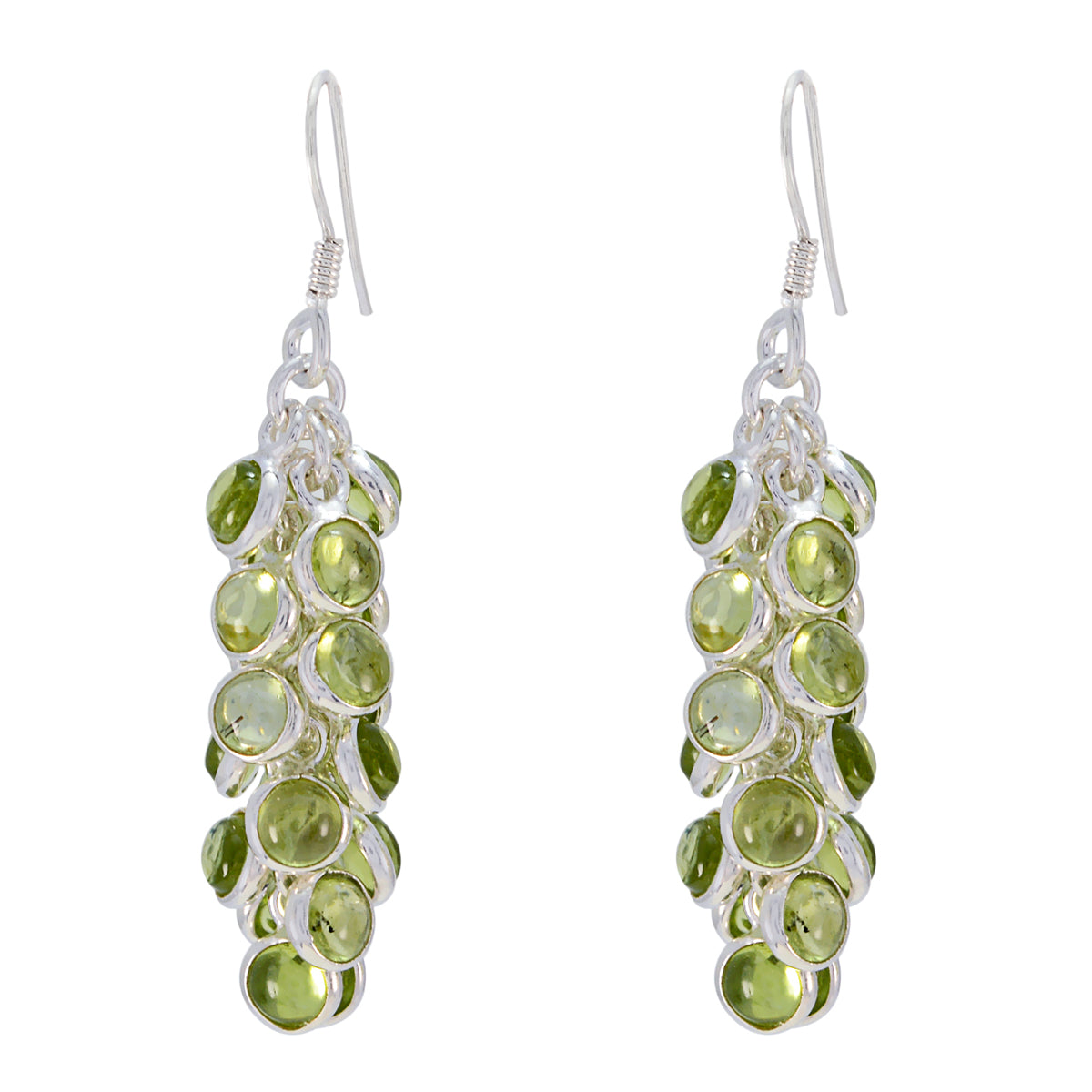 Florencia Green Gemstone Dangle Earrings for Everyday Glam Peridot Green Dangle