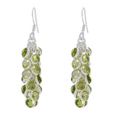 Florencia Green Gemstone Dangle Earrings for Everyday Glam Peridot Green Dangle
