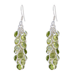 Florencia Green Gemstone Dangle Earrings for Everyday Glam Peridot Green Dangle