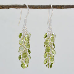 Florencia Green Gemstone Dangle Earrings for Everyday Glam