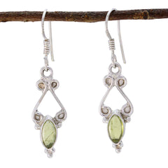 Gabriela Green Gemstone Dangle Earrings for Everyday Glam Peridot Green Dangle