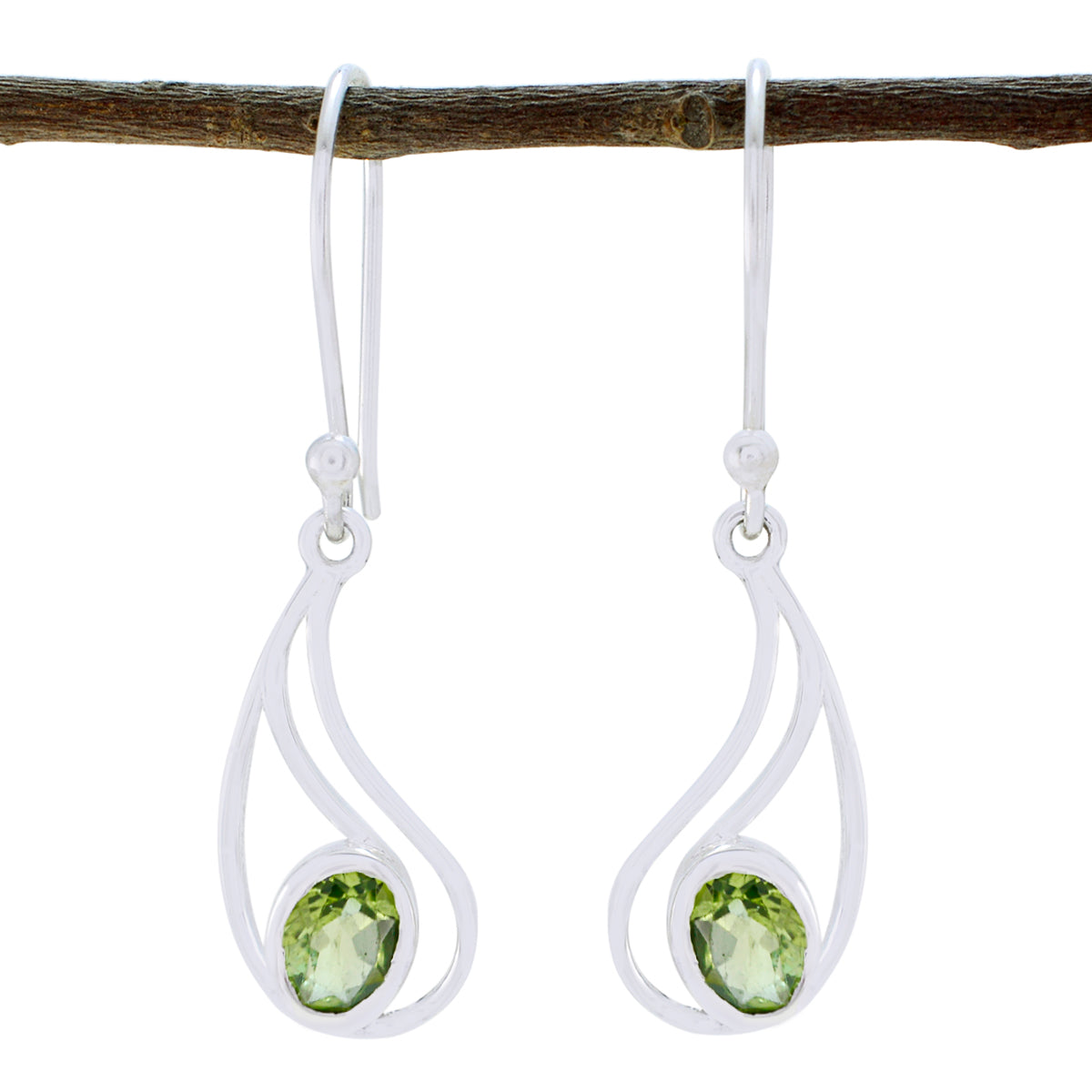 Ellie Green Gemstone Dangle Earrings for Everyday Glam Peridot Green Dangle